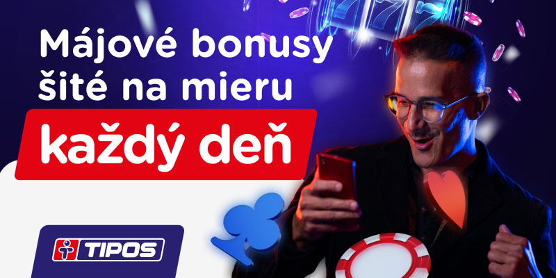 Zaži v kasíno eTIPOS.sk máj ako nikdy predtým. Bonusy šité na mieru každý deň