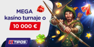 Zabojuj o svoj podiel z dotácie 10 000 eur: Hraj MEGA turnaje v kasíno eTIPOS.sk