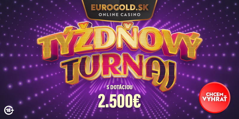 Týždňový turnaj v Eurogold casino: Hraj o odmeny z nadupanej dotácie 2 500 €