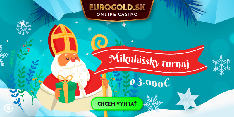 Mikulášska nádielka v Eurogold casino: Mikulášsky turnaj s dotáciou 3 000 €