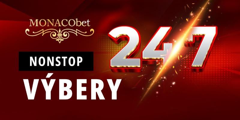 MONACObet Casino ponúka nonstop výbery 24/7 a každú hodinu