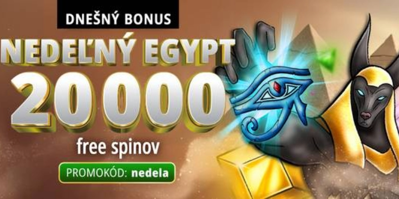 MONACObet prináša Nedeľný Egypt a šancu hrať o 20 000 free spinov