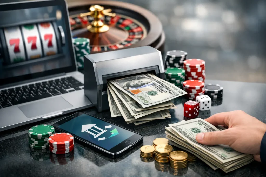 Výber peňazí z online kasína: postup a limity