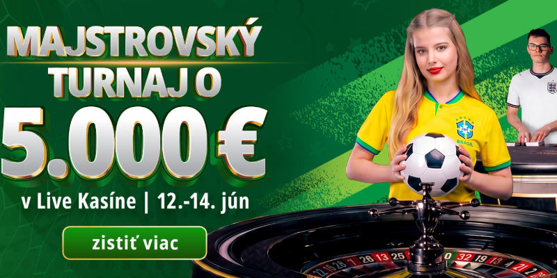 MONACObet Majstrovský turnaj v Live Kasíne s dotáciou 5 000 €