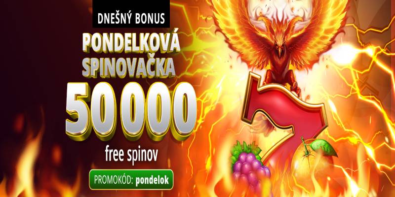 Pondelková spinovačka v MONACObet kasíne a v hre 50 000 free spinov