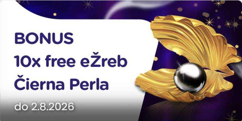 TIPOS Kasíno Víkendové eŽreby: V hre bonus 10x free eŽreb Čierna Perla