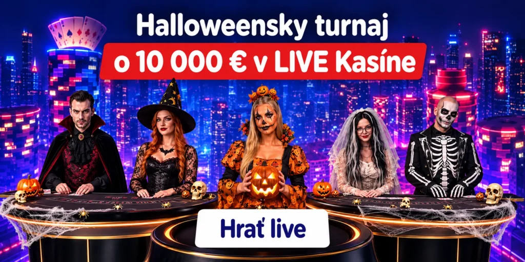 TIPOS odpálil bombu! Halloweensky turnaj v Live Kasíne prichádza s dotáciou 10 000 €